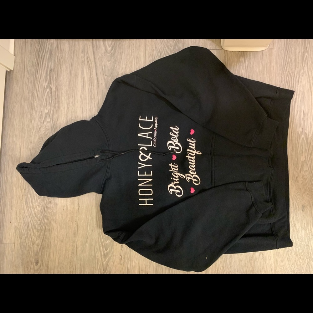 Mens Black Oversized Pullover Hoodie Pre Owned Good Condition